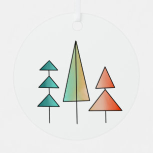 midden eeuws moderne regenboog bomen blozen turquo metalen ornament