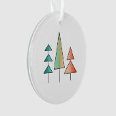 midden eeuws moderne regenboog bomen blozen turquo ornament (voorkant)