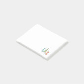 midden eeuws moderne regenboog bomen blozen turquo post-it® notes (Schuin)
