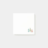 midden eeuws moderne regenboog bomen blozen turquo post-it® notes (Voorkant)