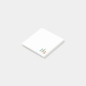 midden eeuws moderne regenboog bomen blozen turquo post-it® notes (Schuin)