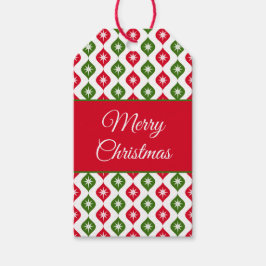 Midden eeuws moderne ster retro kerstornament cadeaulabel