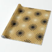 Midden eeuws moderne stervormig patroon cadeaupapier (Uitgerold)