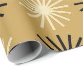 Midden eeuws moderne stervormig patroon cadeaupapier (Rol Hoek)