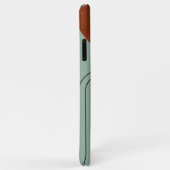 Midden eeuws moderne terracotta boog teal lijn kun Case-Mate iPhone case (Achterkant/rechts)