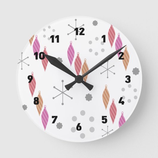 Midden eeuws moderne winterornamenten ronde klok (Voorkant)