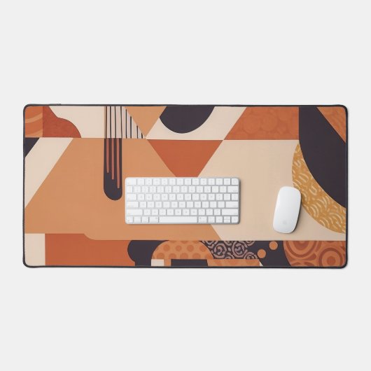 Midden-eeuws ontwerp in warme kleuren bureaumat (Keyboard & Muis)