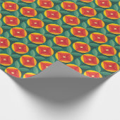 Midden-eeuws Oranje bloemmotief Cadeaupapier (Hoek)