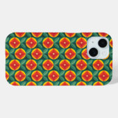 Midden-eeuws Oranje bloemmotief Case-Mate iPhone Case (Achterkant (horizontaal))