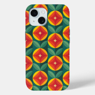 Midden-eeuws Oranje bloemmotief iPhone 15 Case