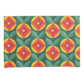 Midden-eeuws Oranje bloemmotief Kussensloop (Voorkant-Rechts)