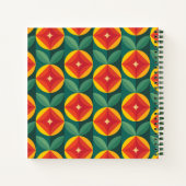 Midden-eeuws Oranje bloemmotief Notitieboek (Achterkant)