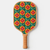 Midden-eeuws Oranje bloemmotief Pickleball Paddle (Voorkant)