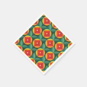 Midden-eeuws Oranje bloemmotief Servet (Hoek)