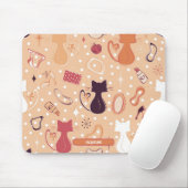 Midden eeuws oranje hart katten muismat (Met muis)