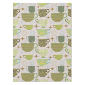 Midden-eeuws pastel theekoppatroon tafelkleed (Voorkant)