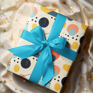 Midden-eeuws patroon. Kleurrijke Abstracte vormen Cadeaupapier