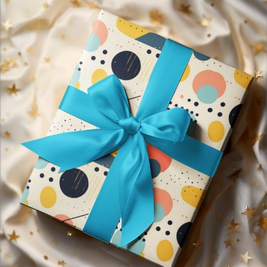 Midden-eeuws patroon. Kleurrijke Abstracte vormen Cadeaupapier