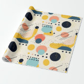 Midden-eeuws patroon. Kleurrijke Abstracte vormen Cadeaupapier (Uitgerold)