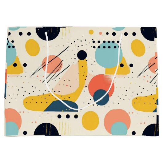 Midden-eeuws patroon. Kleurrijke Abstracte vormen Groot Cadeauzakje (Voorkant)