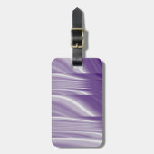 Midden-eeuws patroon metallic paarse lila lijnen bagagelabel (Voorkant verticaal)