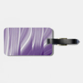 Midden-eeuws patroon metallic paarse lila lijnen bagagelabel (Achterkant horizontaal)