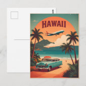 Midden eeuws retro 50s Hawaï Reizen Toerisme Kunst Briefkaart (Voorkant / Achterkant)