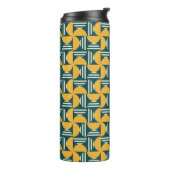Midden eeuws retro abstract thermosbeker (Gedraaid links)