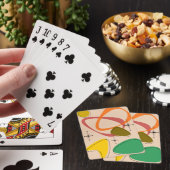 Midden eeuws retro atoomontwerp  pokerkaarten (Insitu)