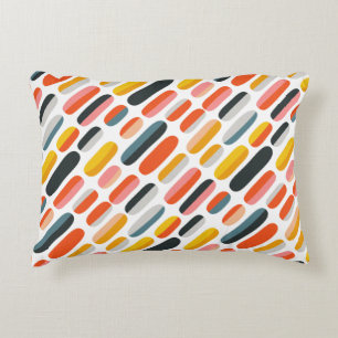 Midden eeuws retro geometrisch abstract patroon accent kussen