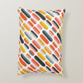 Midden eeuws retro geometrisch abstract patroon accent kussen (Achterkant (Verticaal))