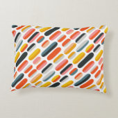 Midden eeuws retro geometrisch abstract patroon accent kussen (Achterkant)
