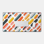 Midden eeuws retro geometrisch abstract patroon bureaumat (Keyboard & Muis)