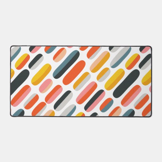 Midden eeuws retro geometrisch abstract patroon bureaumat (Voorkant)