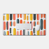 Midden eeuws retro geometrisch abstract patroon bureaumat (Keyboard & Muis)