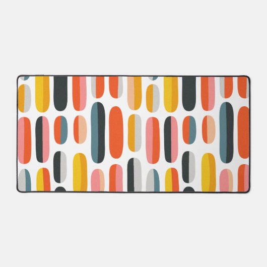 Midden eeuws retro geometrisch abstract patroon bureaumat (Voorkant)