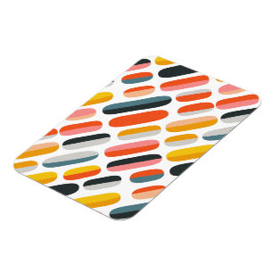 Midden eeuws retro geometrisch abstract patroon magneet