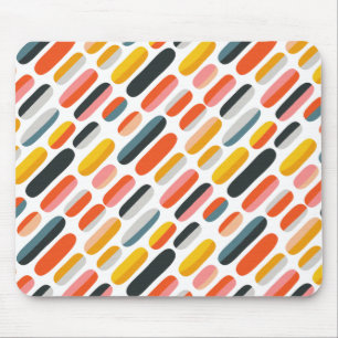 Midden eeuws retro geometrisch abstract patroon muismat