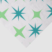 Midden eeuws retro stervonden patroon turquoise gr tissuepapier (Detail)