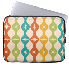 Midden eeuws retro stervormen op ogee patroon laptop sleeve