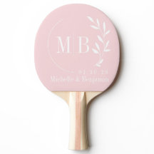 Midden-Eeuws Roze Fluisterblad Trouwmonogram