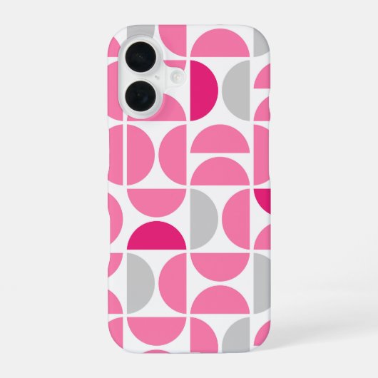 Midden eeuws roze tegels iPhone 16 hoesje (Achterkant)