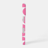 Midden eeuws roze tegels iPhone 16 hoesje (Rechterkant)