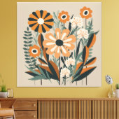 Midden eeuws Scandi tuin Canvas Afdruk (Insitu (Woonkamer))
