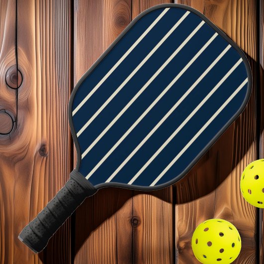 Midden-eeuws striping diep Zee blauw kleur Pickleball Paddle