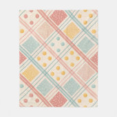 Midden eeuws terracotta ruit diamant patroon fleece deken (Voorkant)
