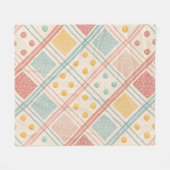 Midden eeuws terracotta ruit diamant patroon fleece deken (Voorkant (Horizontaal))