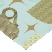 Midden-eeuws turquoise theekoppatroon tafelkleed (Gekanteld)