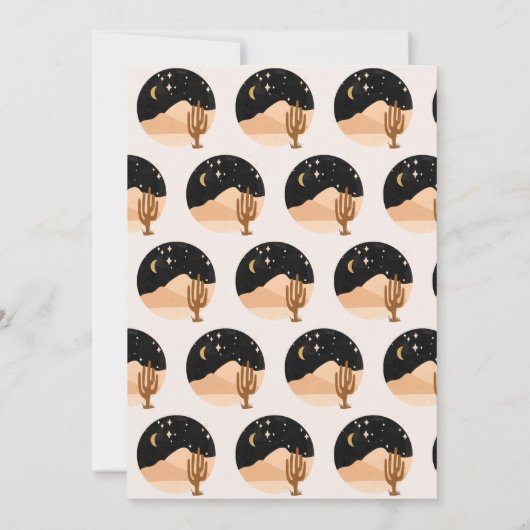  Midden-eeuws woestijn Vrijgezellenfeest Kaart (Achterkant)