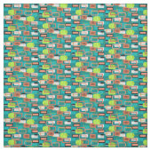 Midden-eeuwse Abstract in Groen Stof (Swatch)